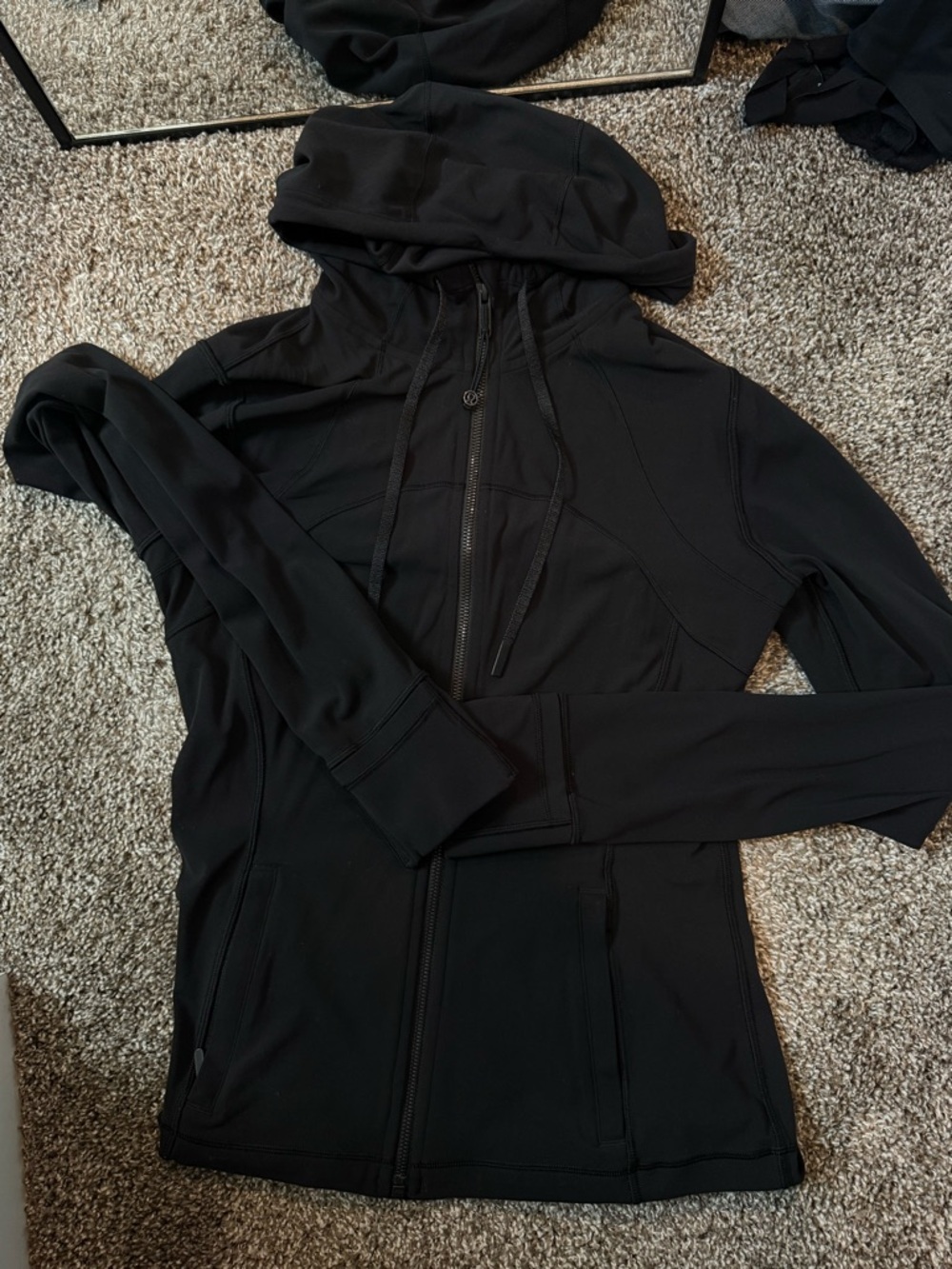 lululemon athletica Black Full-Zip Hooded Jacket